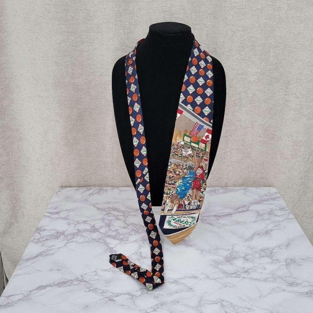 TABASCO Basketball USA vs. Canada Silk Necktie